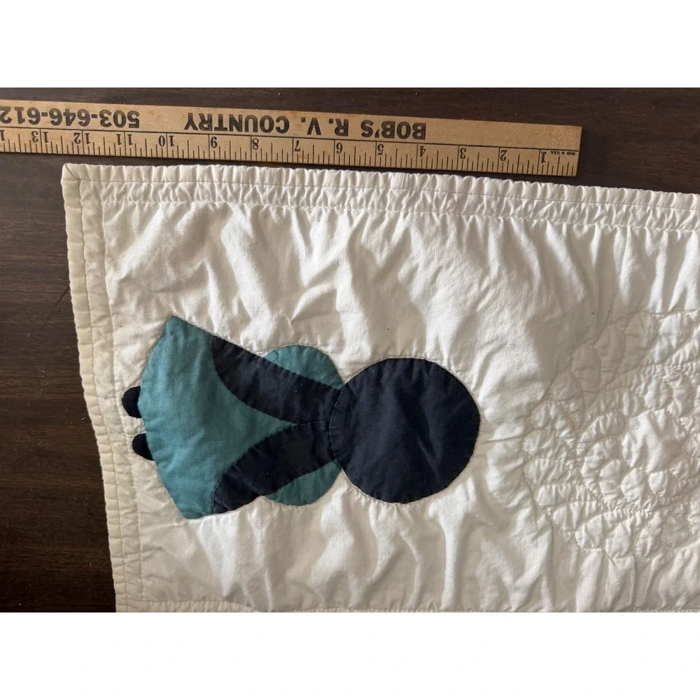 Vintage Sunbonnet Sue Fisherman Sam Quilted Table Runner Wall Hanging Applique‎